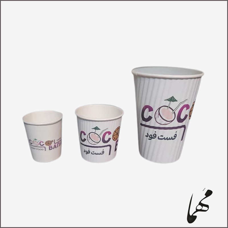 نمونه چاپ اختصاصی لیوان دوجداره کرافت ۱۱۰ سی‌سی